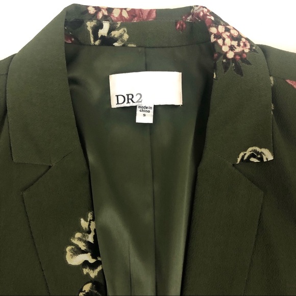 SOLD! DR2 Daniel Rainn Green Floral Print Blazer - Picture 3 of 10